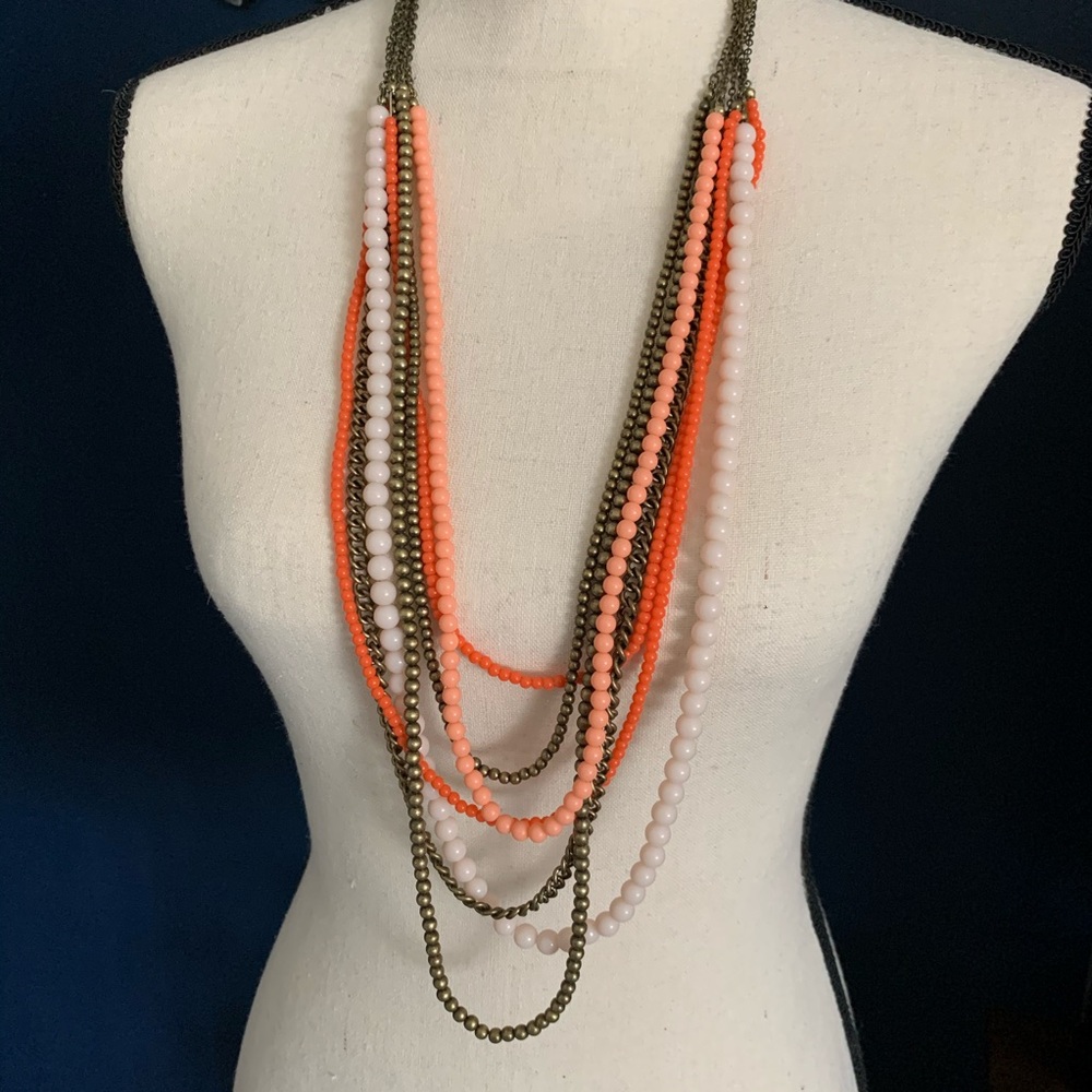 ✨PREMIER DESIGNS✨ 7-Strand Papaya Necklace✨